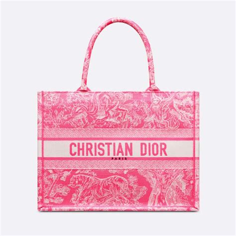 pink dior book tote